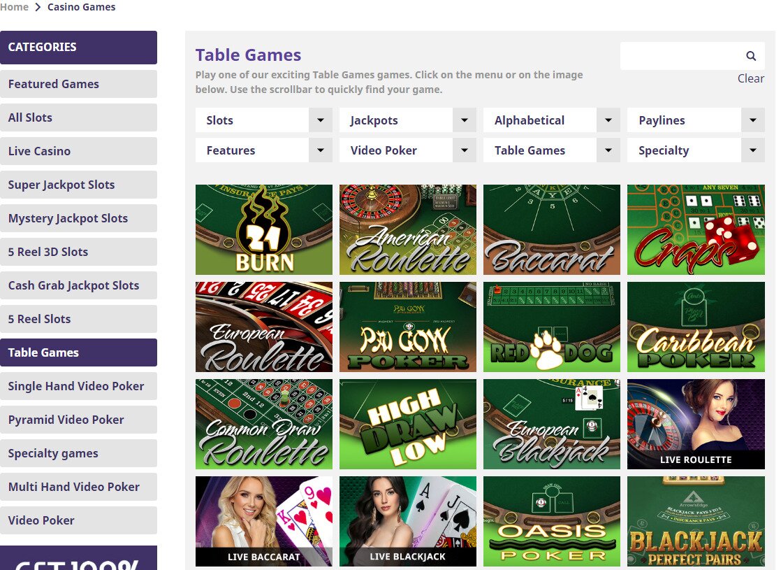 VipSlots Table Games