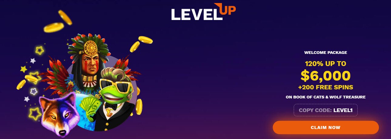 LevelUp Casino Welcome Package