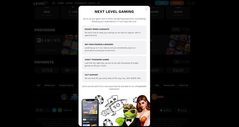 About Level Up Casino