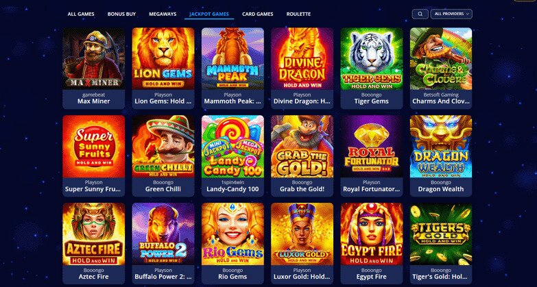 Blue Leo Casino Jackpot Games