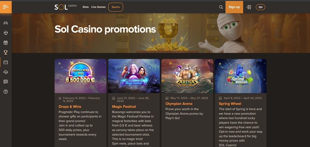 SOL casino promotions