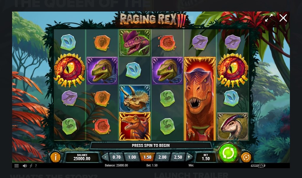 play 'n go reging rex III pokie