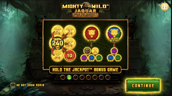 Mighty Wild Jaguar Bonus Game