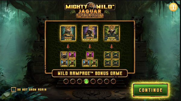 Mighty Wild Jaguar Rampage Bonus payout